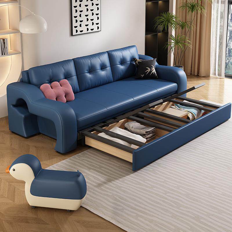 高端客厅多功能沙发床实木储物箱两用一体收纳家用客厅卧室折叠床