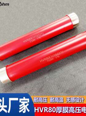 HVR80C/BH厚膜玻璃釉无感高压高频电阻器100W 2M3M5M100M2K200K