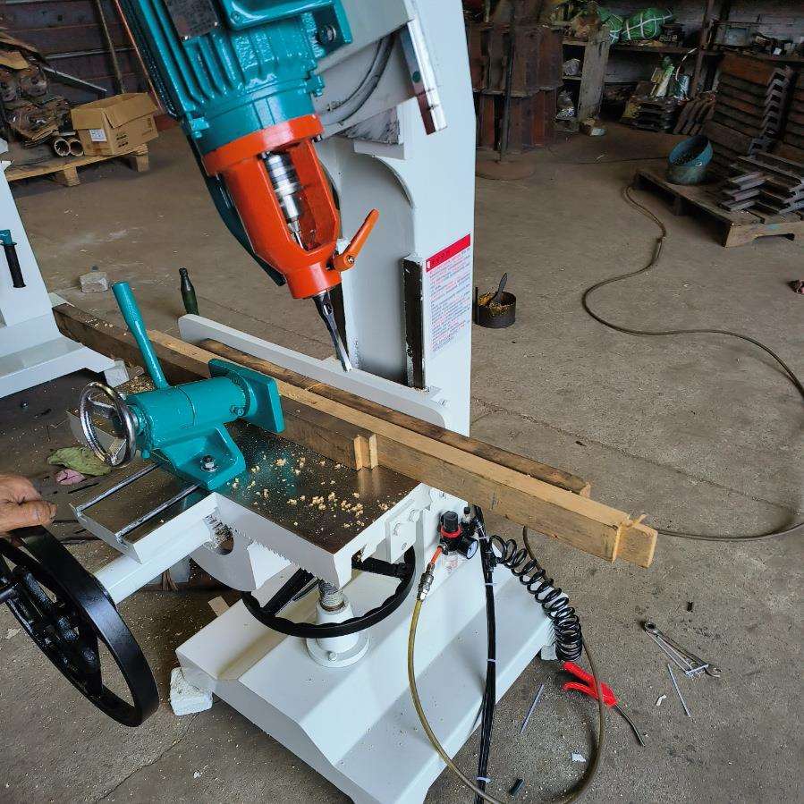 气动斜孔方眼钻木工机械打眼机榫槽机铣槽方榫机打斜孔方孔钻