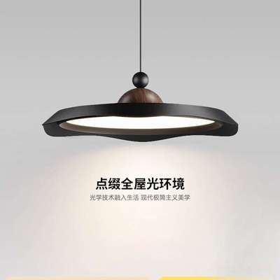 餐厅吊灯意式极简现代创意圆形飞碟灯小户型餐桌吧台灯新款