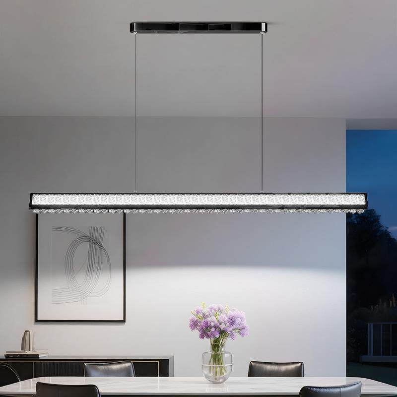 餐厅吊灯意式极简轻奢2025新款护眼创意个性一字长条餐桌吊灯,家装灯饰光源,智能吊灯,淘宝优惠券,粉丝福利购,淘宝优惠卷