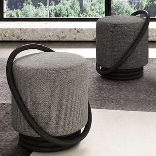 实木化妆凳客厅可坐脚凳卧室梳妆台凳子家具矮凳圆墩可移动圆凳