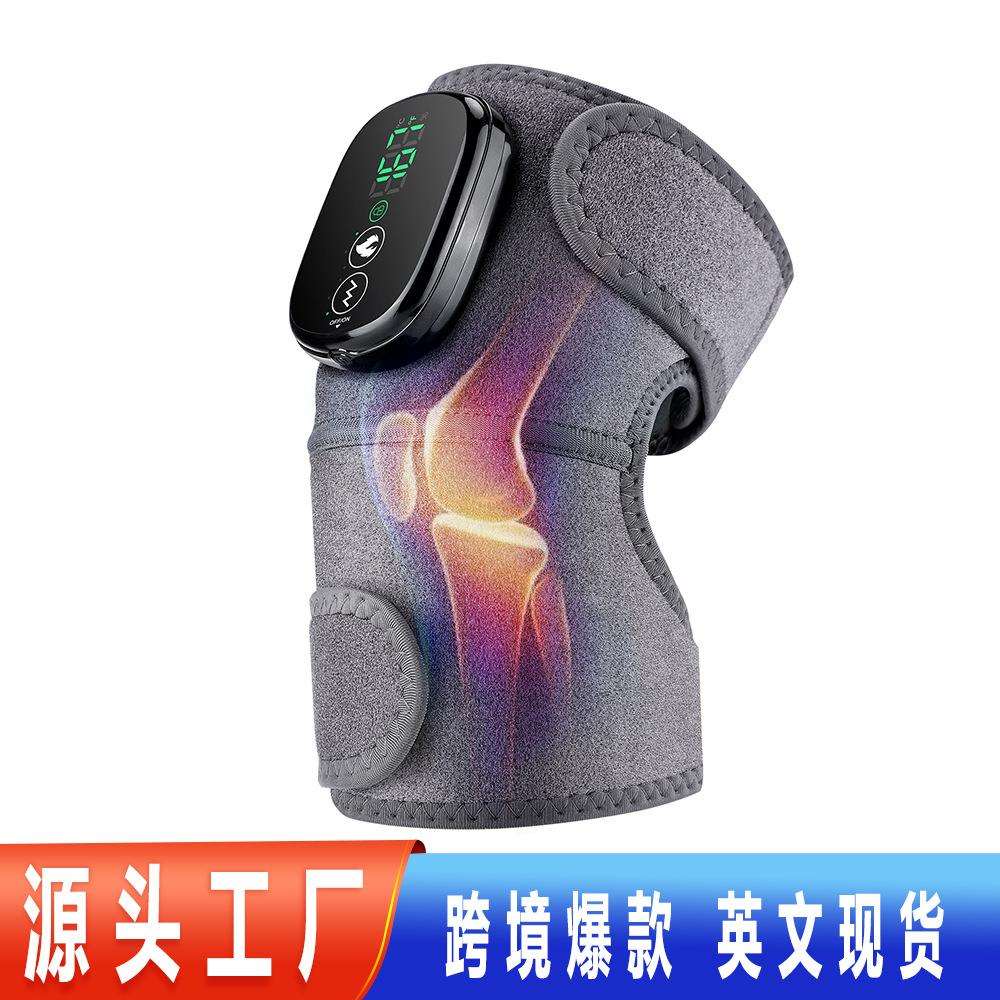 跨境智能加热按摩护膝膝盖按摩器保暖护具老寒腿护肩护肘源头工厂