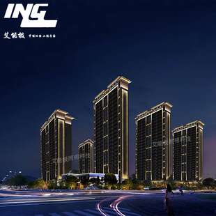 LED夜景效果图照明设计动画设计制作亮化照明工程施工方案