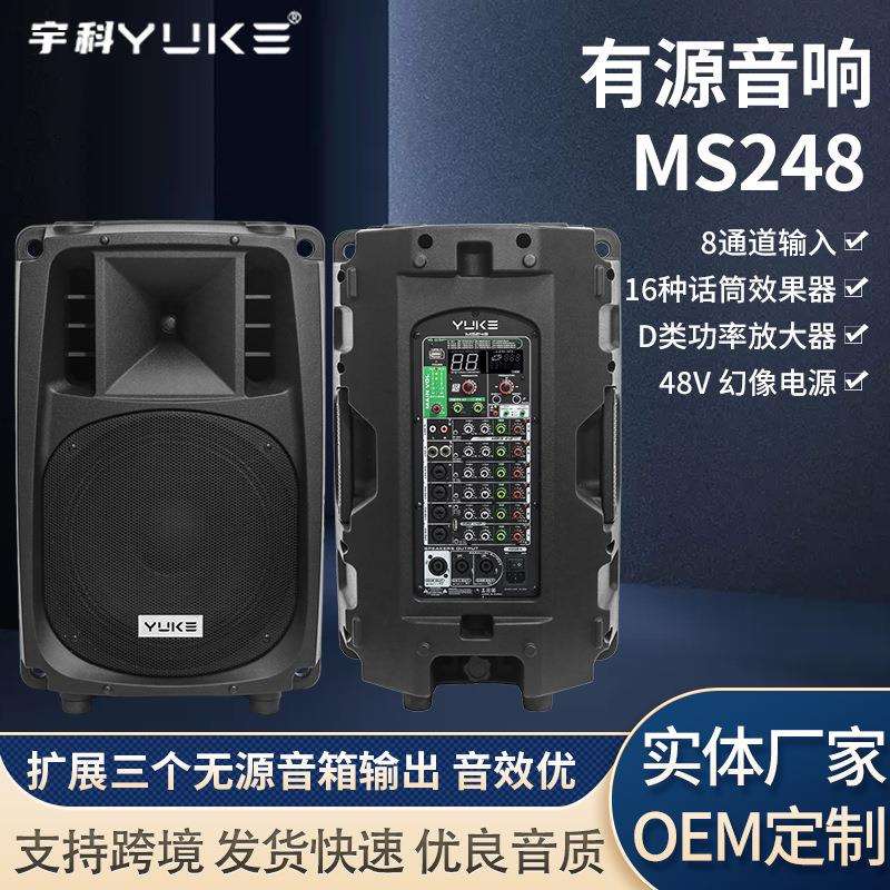 12寸专业有源音箱调音台功放一体音响便携户外演出多功能扩展音箱