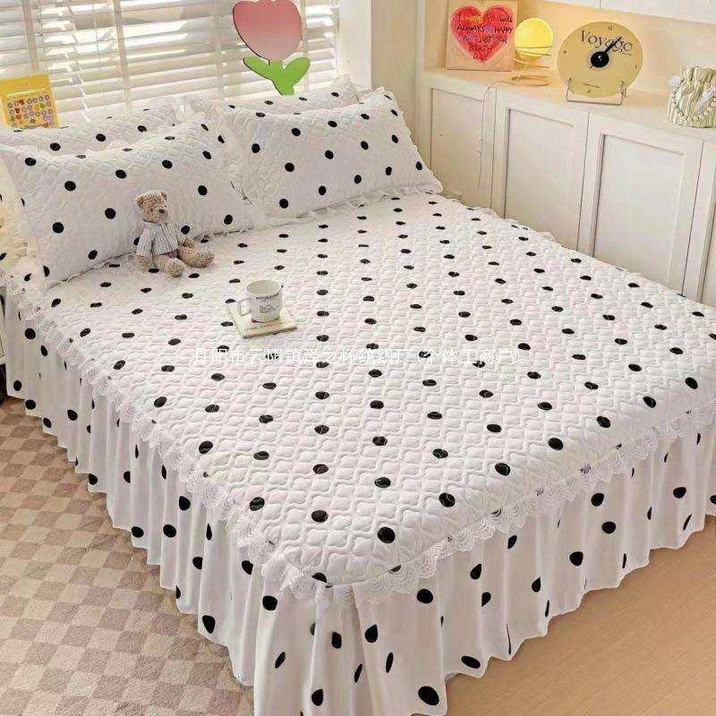 床裙新款加厚夹棉防滑韩版床裙蕾丝床罩单件席梦思保护罩床垫罩厂,床上用品,床裙,淘宝优惠券,粉丝福利购,淘宝优惠卷