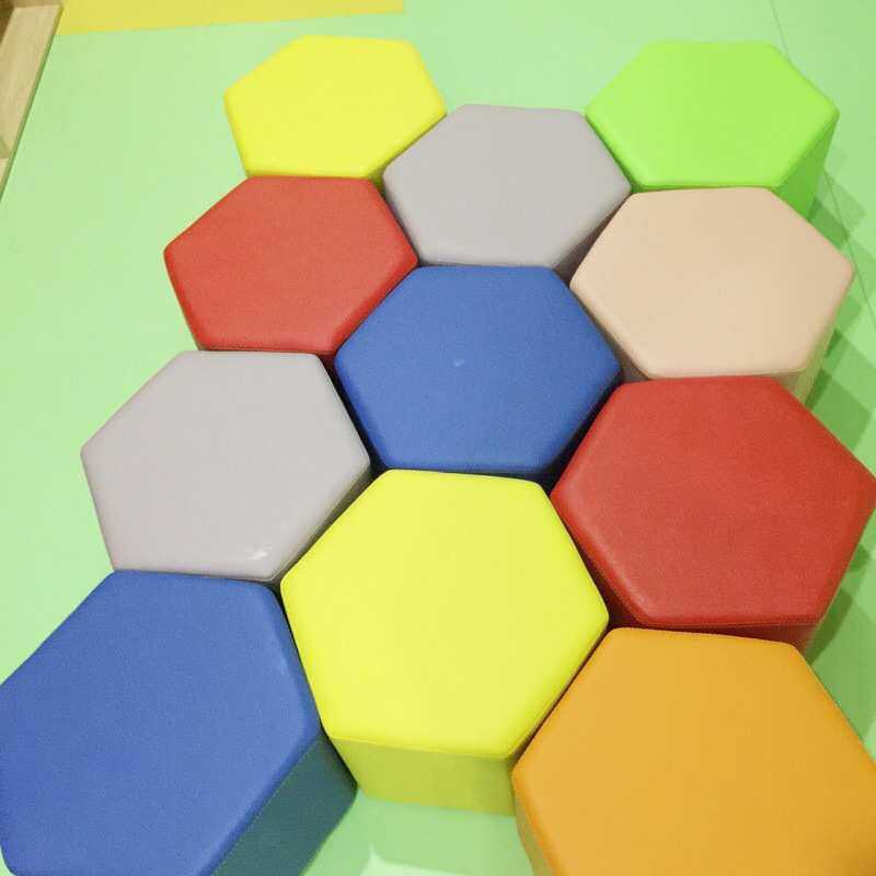 培训中心早教幼儿园亲子软包创意六边形凳子彩色音乐凳儿童换鞋凳,模玩/动漫/周边/娃圈三坑/桌游,模型制作工具/辅料耗材,淘宝优惠券,粉丝福利购,淘宝优惠卷