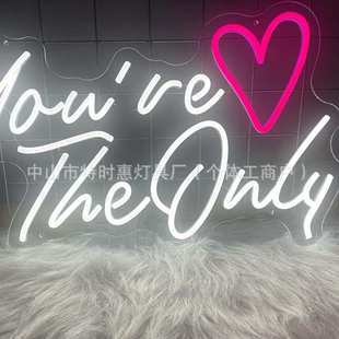 跨境亚马逊led霓虹灯hello gorgeous墙面发光字母装饰good vibes