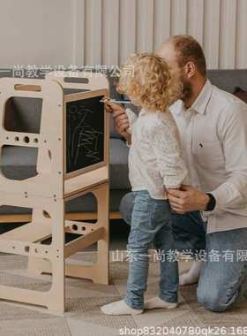 宝宝学习塔learning tower蒙氏儿童扶手台阶洗手梯折叠垫踩脚凳子