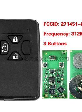 适用07-18年丰田Alphard智能汽车钥匙4D Chip 312MHz 271451-6230