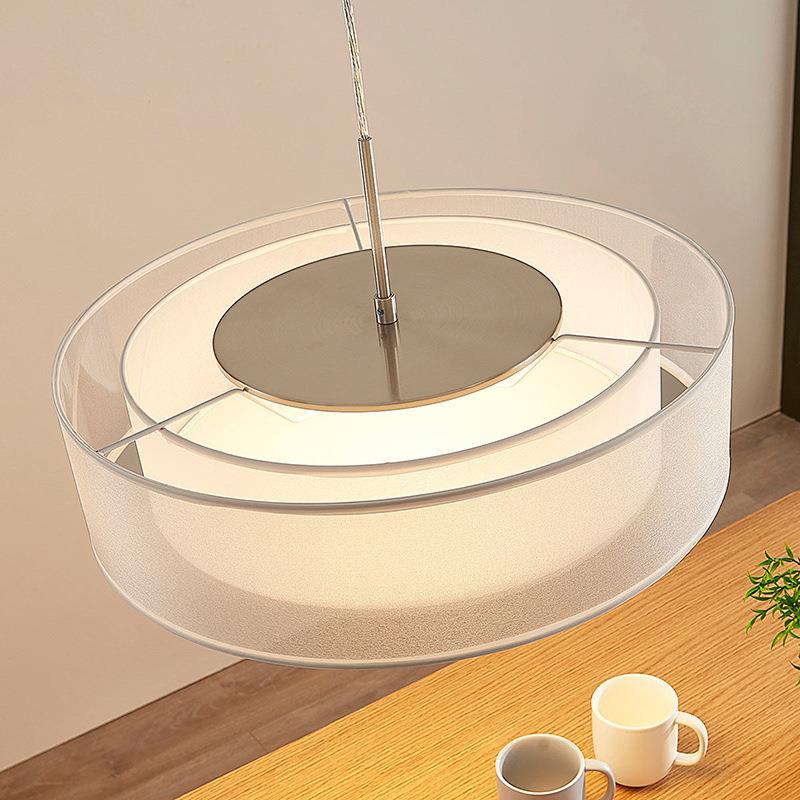 日式吊灯现代简约客厅卧室书房布艺温馨家用灯设计师餐厅北欧灯具