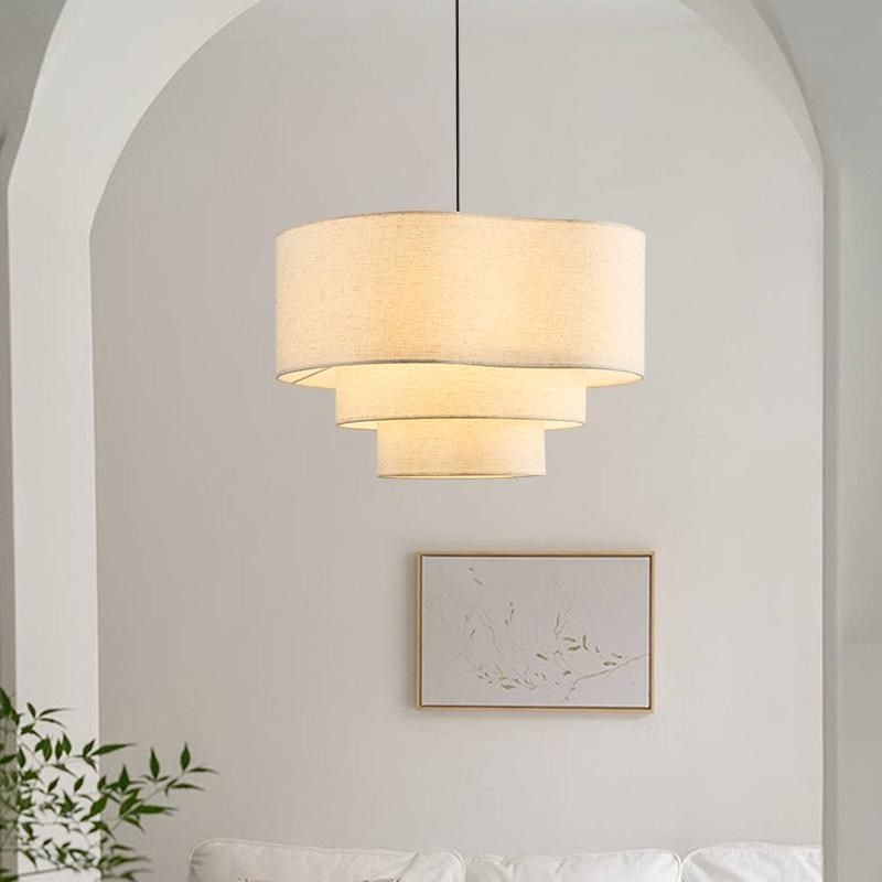 法式中古布艺禅意现代简约高级感餐厅客厅灯温馨浪漫护眼卧室吊灯,家装灯饰光源,餐厅吊灯,淘宝优惠券,粉丝福利购,淘宝优惠卷