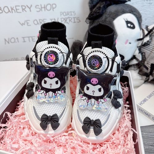 运动鞋女款秋季儿童女生老爹鞋女童扭旋扣网面网鞋透气春秋女鞋女