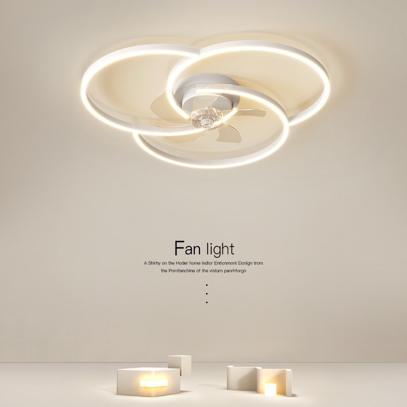 风扇灯2024年新款主卧室灯具现代简约餐厅灯客厅吸顶灯电扇灯一体