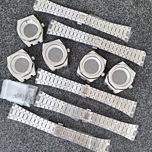 4R机芯 五套一组改装 手表配件41MM八角精钢表刻表带适合NH35