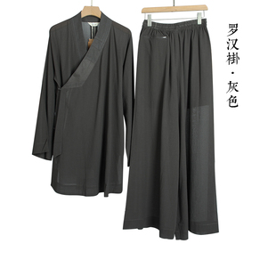 宗觉僧服夏季 出家人小褂男女 大褂丝麻短褂超薄罗汉褂比丘尼罗汉衫