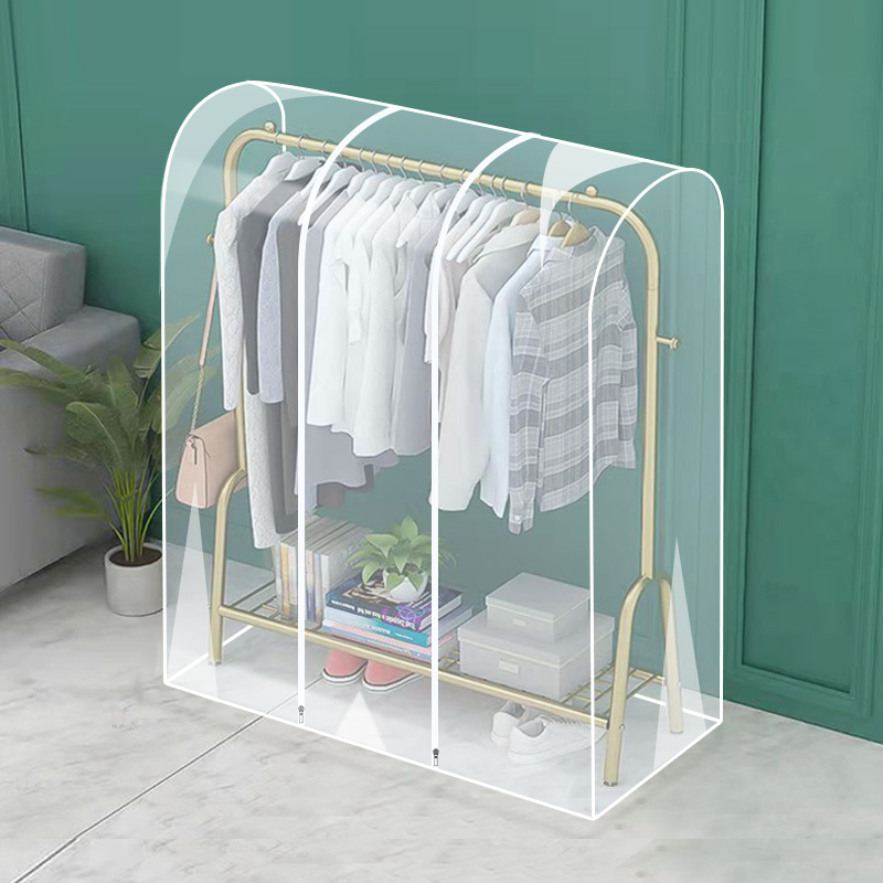 落地衣架防尘罩带衣服遮灰尘盖布套挂式家用大衣羽绒服透明防尘袋
