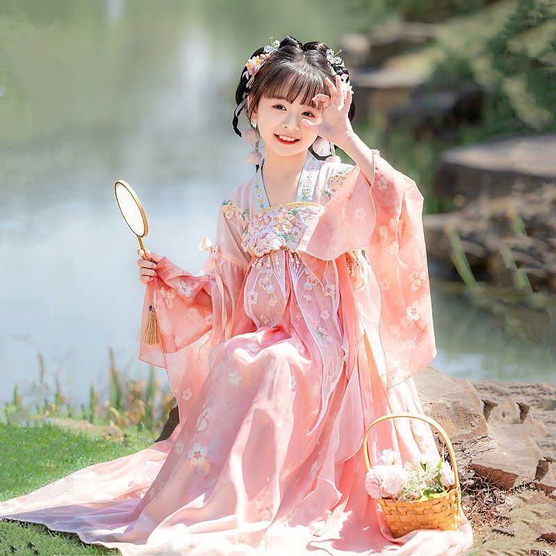 女童汉服2025新款春秋小女孩襦裙古装连衣裙超仙国风套装儿童唐装