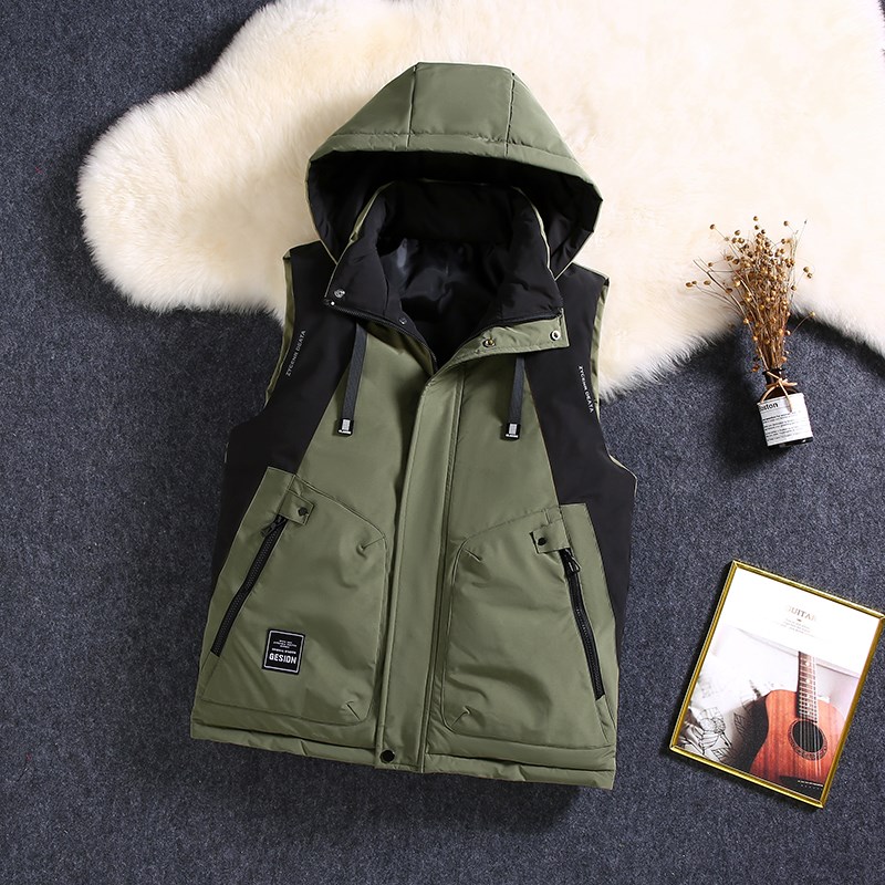 马甲男士秋冬季韩版潮流帅气保暖背心加厚马夹羽绒棉男装外套坎肩