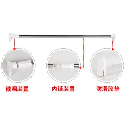 多尺寸可选直杆型伸缩杆免t打孔浴帘杆卫生间简易窗帘杆撑杆晾衣