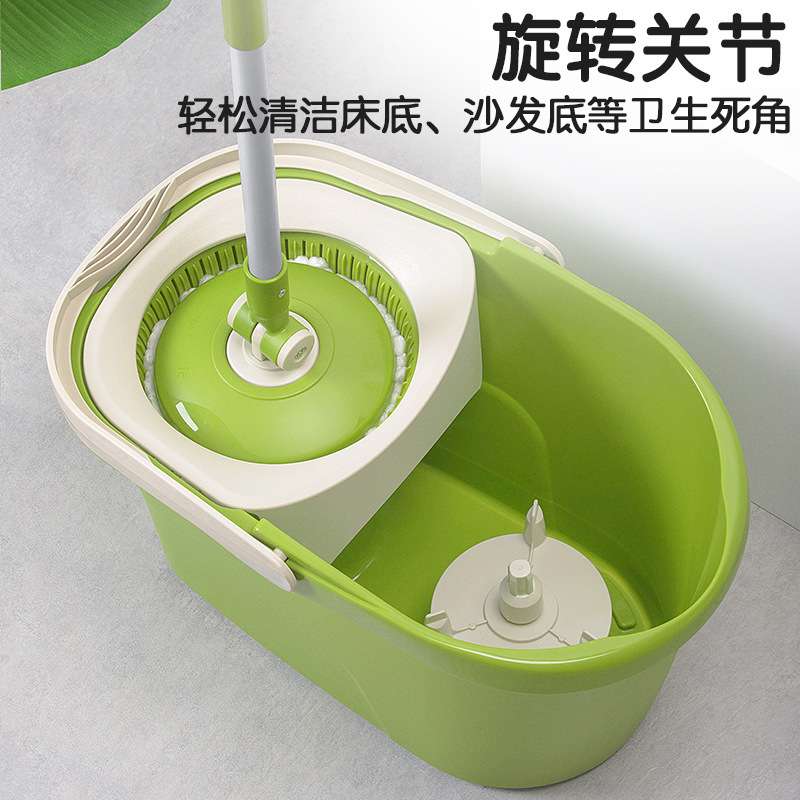 茶花家用旋转拖把式自动脱水桶免手洗加厚拖布桶洗地拖桶懒人拖布