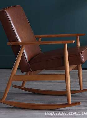 北欧实木沙发椅户外阳台藤编单人休闲椅咖啡椅设计师懒人靠背椅子