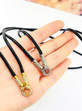 泰国原版佛牌链s925保色不掉色蜡绳防汗佛牌挂绳S多挂快拆扣吊坠