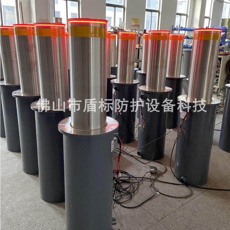福建福州游乐园入口不锈钢智能液压电子伸缩警示桩 可拆卸移动柱