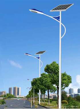 太阳能6米路灯高杆灯LED新农村户外太阳能道路灯家用庭院广场灯