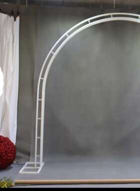 新款婚庆铁艺弧形架子婚礼舞台背景加厚拱门白色U型架子花门插花