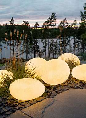 户外防水led创意发光石头灯花园草坪装饰庭院景观灯仿真鹅卵石灯