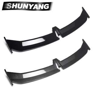 通用三厢车高尾翼加装装饰汽车定风翼赛道款免打孔碳纹顶翼扰流板