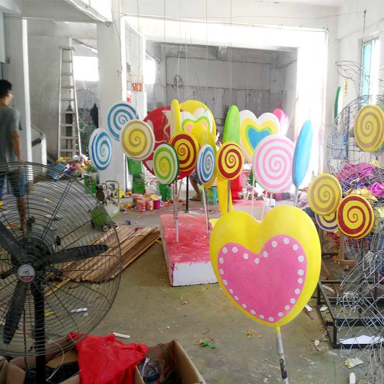 心形糖阻燃泡沫玻璃钢雕塑活动气氛道具定制