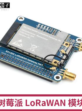 树莓派LoRaWAN无线通信模块 SX1302/SX1303网关扩展板物联网模块
