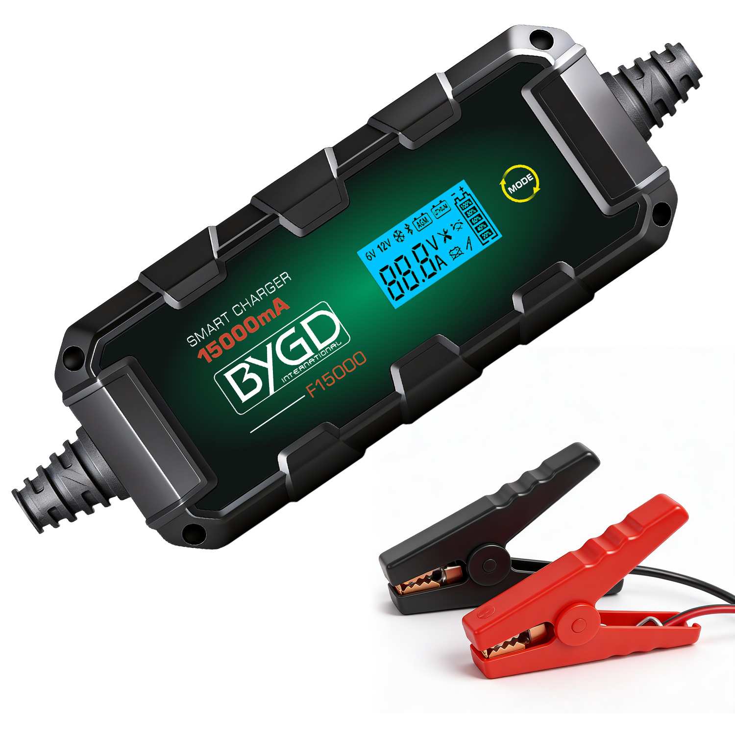 Lithium Battery锂电池充电器6v12v24v15A大功率蓄电池充电机跨境