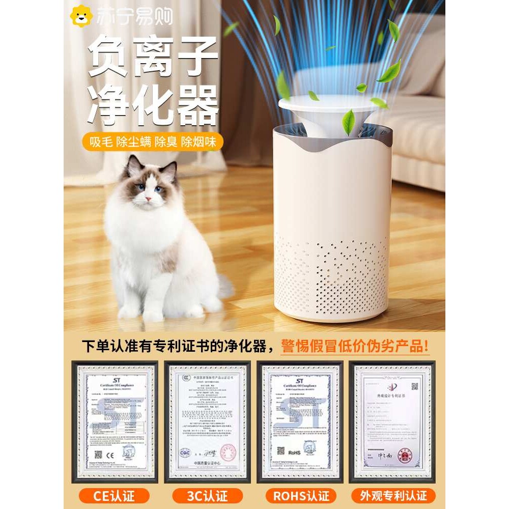 空气净化器家用室内除甲醛烟味去异味吸宠物毛发除臭负离子3016
