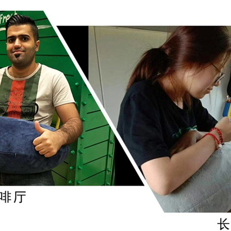 美发沙龙充气抱枕车载办公室午睡沙发靠枕 美甲缓解疲劳U型抱枕潮