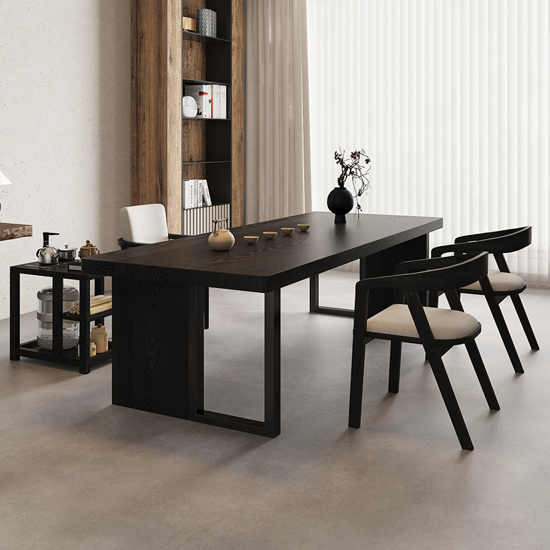 侘寂风实木茶桌家用现代高级一体两用铁艺泡茶桌客厅碳黑实木茶几,住宅家具,家用茶台/茶桌,淘宝优惠券,粉丝福利购,淘宝优惠卷