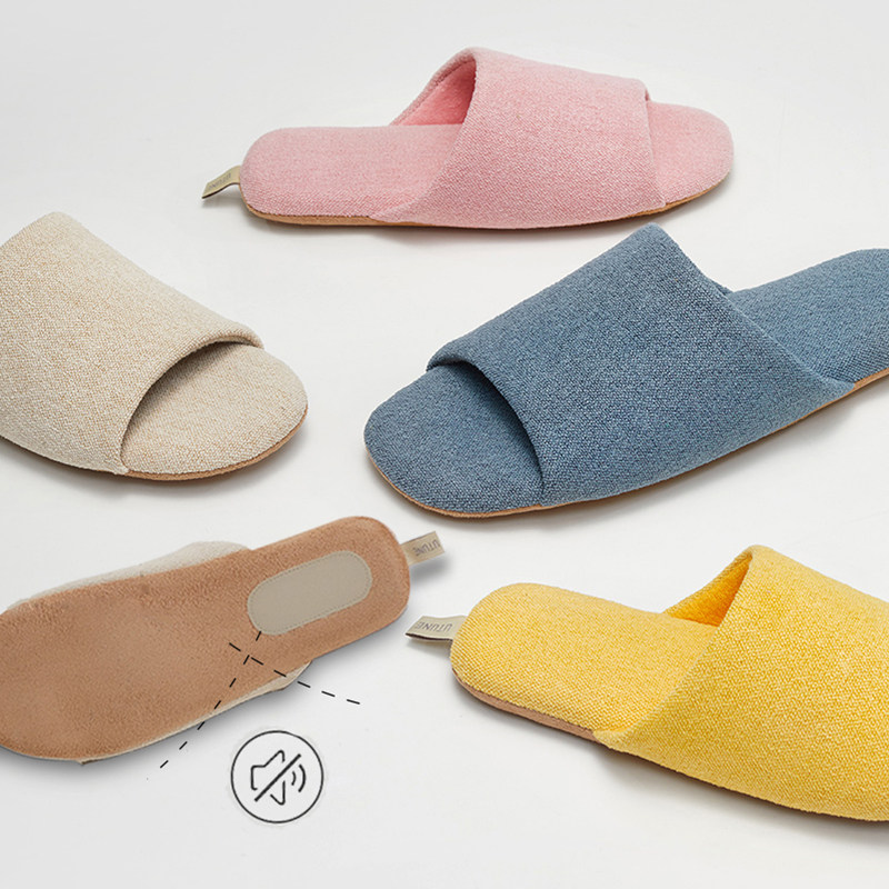 日式静音拖鞋室内家居亚麻软底无声木地板春秋棉麻布拖鞋居家防臭