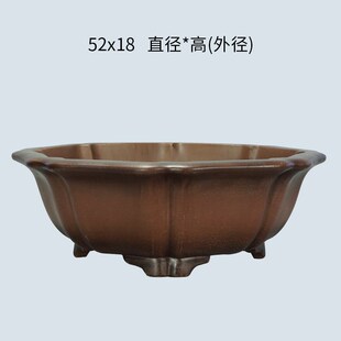 宜兴紫砂精品全手工仿古大口径轮盘52cm绿植花卉老桩园艺盆景盆