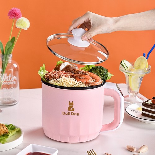 智能预约电煮锅宿舍学生煮面火锅多功能家用小型迷你小电锅电饭煲