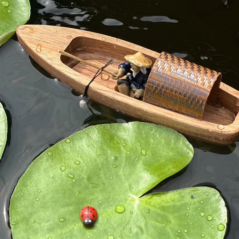 鱼缸内饰造景摆件装饰古法缸造景水面漂浮木质小船独木舟躲避屋,宠物/宠物食品及用品,造景/装饰,淘宝优惠券,粉丝福利购,淘宝优惠卷