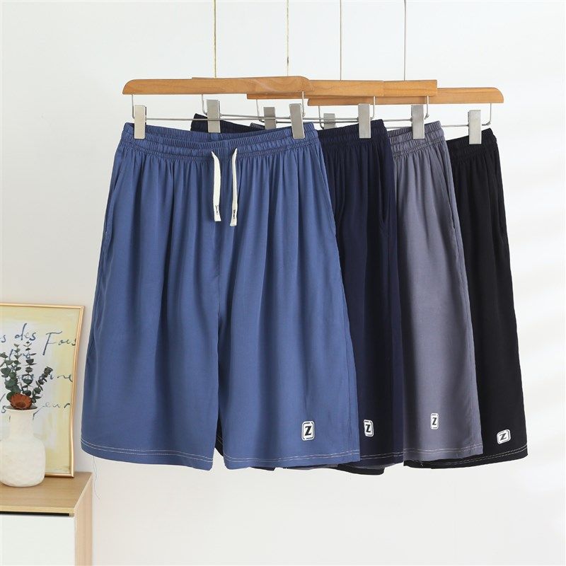 棉绸休闲裤短裤男夏季宽松大码舒适垂感简约百搭薄款人造棉裤子,男装,短裤,淘宝优惠券,粉丝福利购,淘宝优惠卷