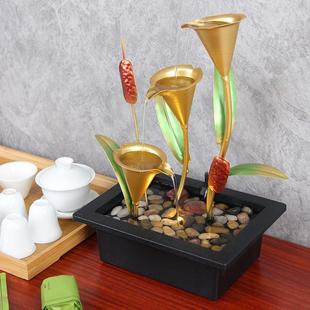 home decor跨境招财流水摆件电视柜办公室前台桌面摆件循环流水