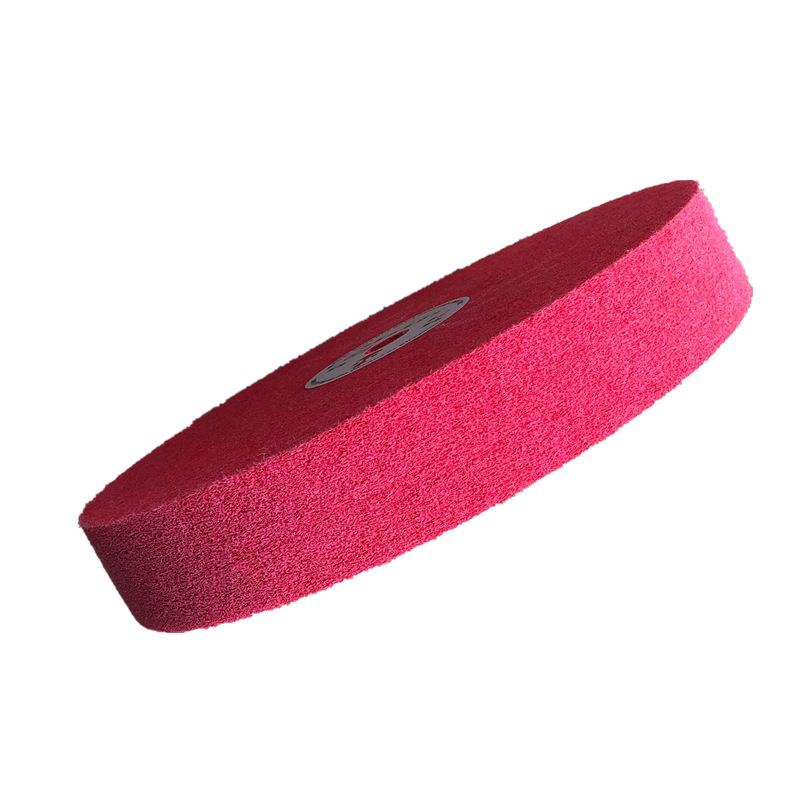 鼎新牌300*50*9p400目不织布尼龙轮不锈钢抛光轮纤维轮拉丝轮红色