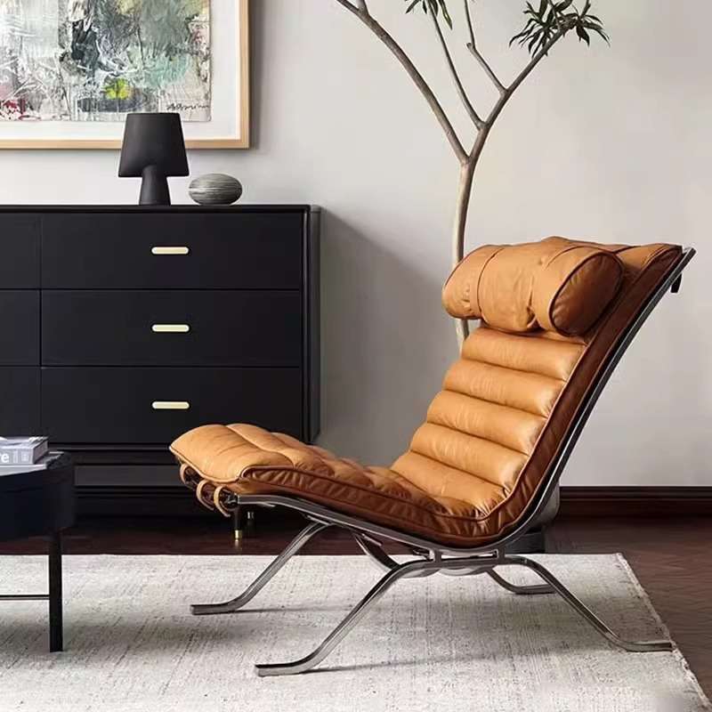 中古风沙发椅Ari Chair设计师休闲椅轻奢高端复古躺椅意式洽谈椅