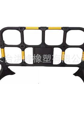 1.4米黑色塑料护栏施工围栏道路防撞胶马大板广告位护栏塑料铁马