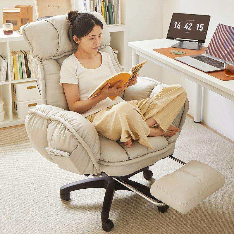 电脑椅家用卧室懒人椅休闲椅子超软久坐办公椅靠背可躺电竞沙发椅