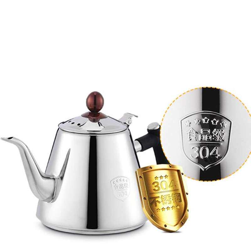 304不锈钢电磁炉专用茶壶电水壶煮咖啡壶泡茶壶烧水壶长嘴弯嘴