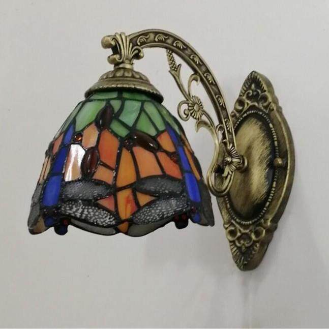 壁灯地中海风格蒂凡尼床头灯单头灯具复古简约家用卧室过道走廊灯